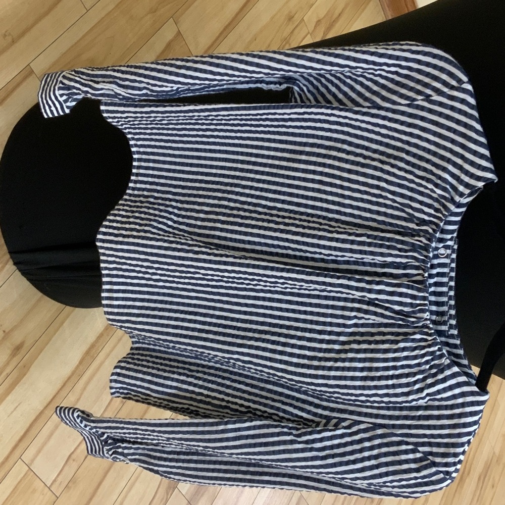 Striped Black and White Women's Top